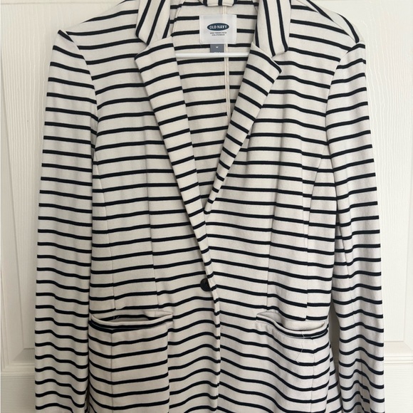 Old Navy Women's Navy Striped Blazer - Picture 4 of 8